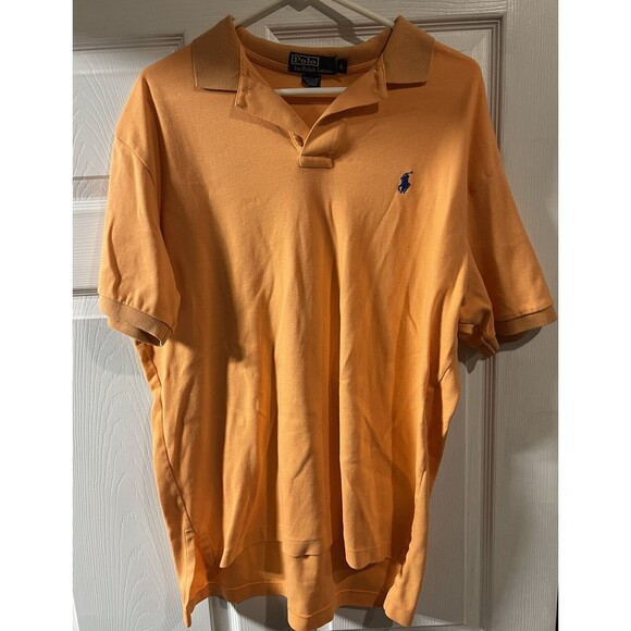 Polo Ralph Lauren Men’s Polo Shirt Regular Fit Orange Peach Large - Picture 1 of 3
